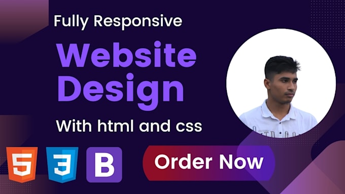 Design any kind of website with html and css by Sajibkader | Fiverr