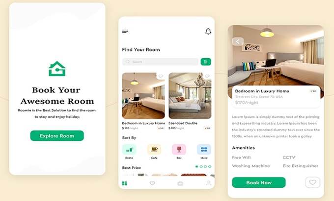 design develop hotel booking app logistics app pharmacy app