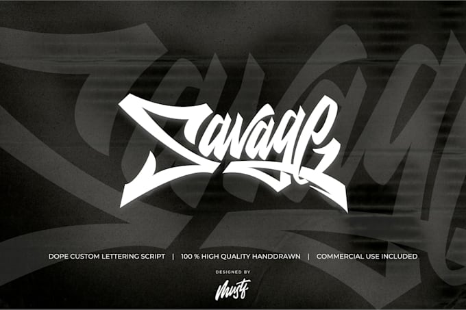 create dope dynamic hand lettering in custom script style