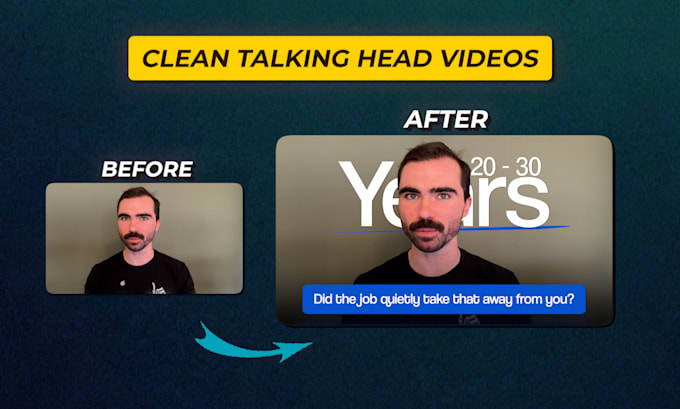 do pro video editing for youtube talking head video and vsl
