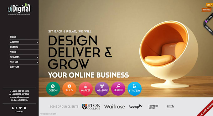 develop responsive websites landing page