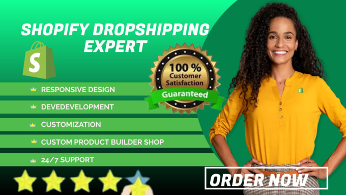 I will setup a shopify dropshipping store and shopify website design