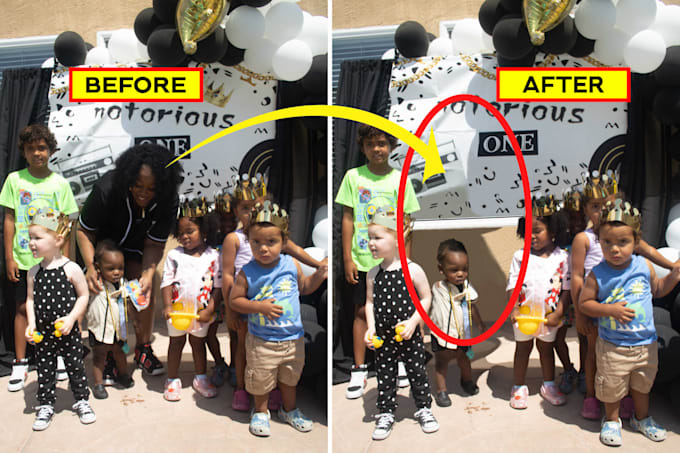 remove persons or any object from photo