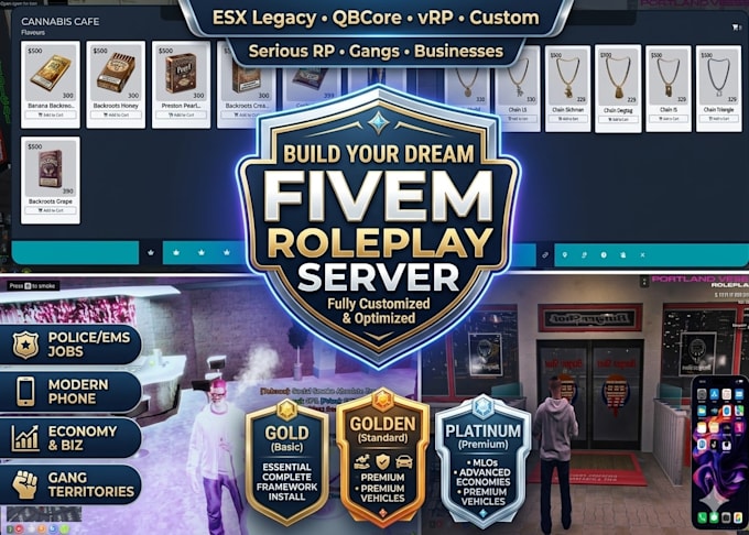 create fivem server with premium scripts qb, qbox, nyc, esx