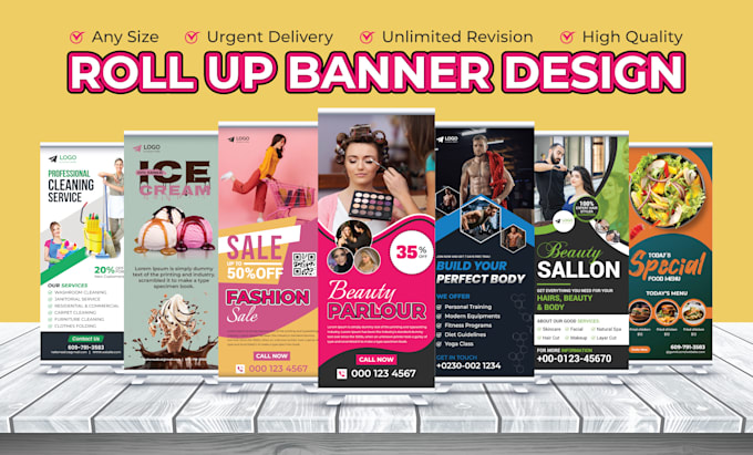 design roll up, roller, retractable, trade show, step repeat exhibition banner