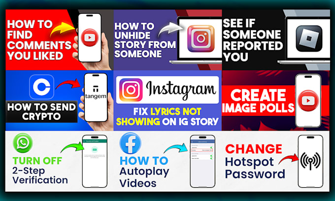 create how to tutorial videos thumbnail for you