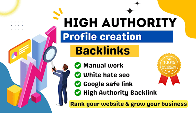 manually create high da, high quality 250 profile backlinks