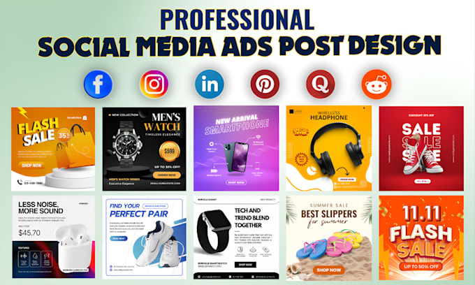 create eye cache social media designs, banner ads, and posts
