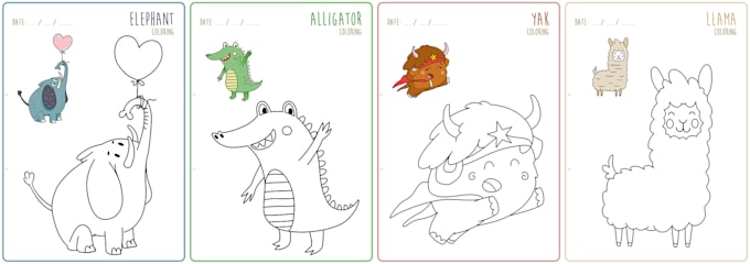 Illustrate amazing coloring images for kids by Fatihreis | Fiverr