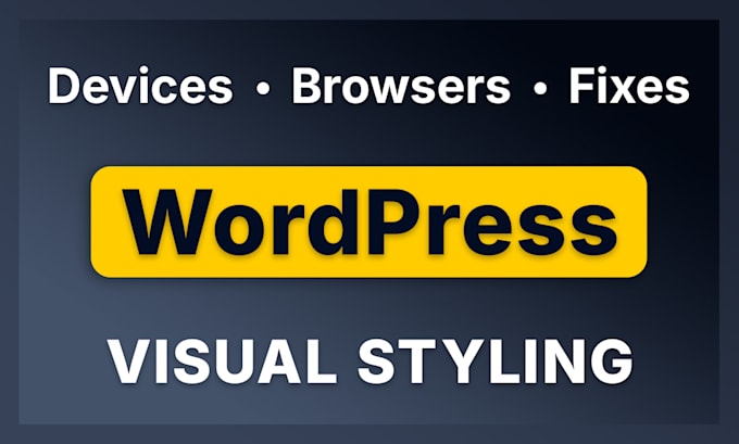 do professional wordpress visual styling and layout fixes