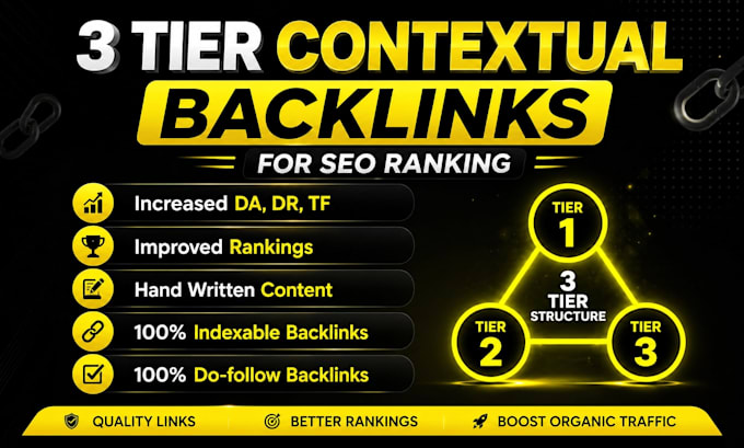 create 3 tier contextual backlinks for SEO ranking