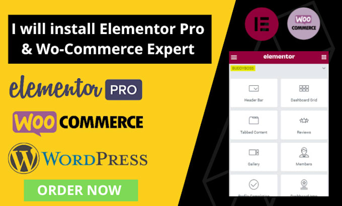 install and activate elementor pro with wocommerce expert