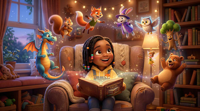 create children book illustrations and book cover for KDP author