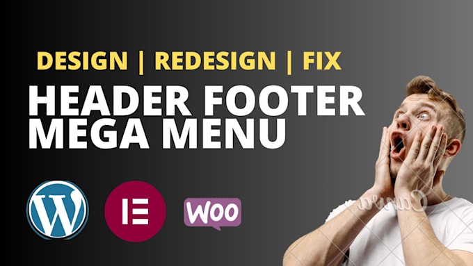 Create and optimize wordpress header footer mega menu with elementor by ...