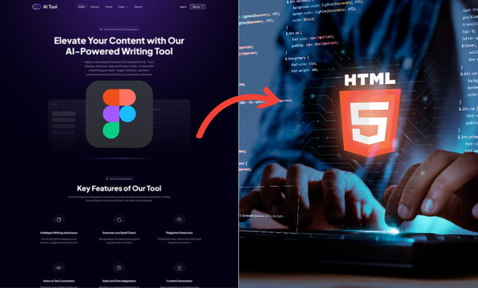 Convert figma website design to html css javascript code by Adham110 ...