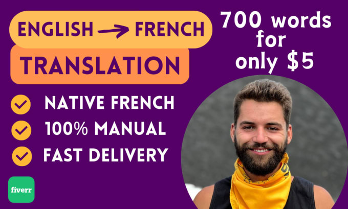 Provide expert english and french translations by Tristan_girard | Fiverr