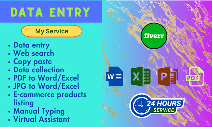do data entry, copy paste, web research, product uploading, pdf conversion etc