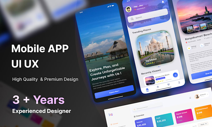 Design stunning mobile app ui ux design or dashboard design by ...