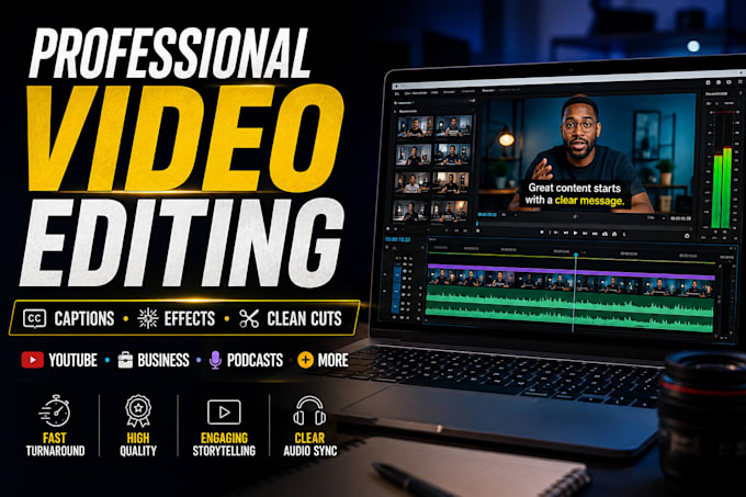 edit engaging professional videos with captions and effects
