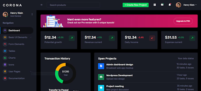 create  your sleek dark theme bootstrap five admin template