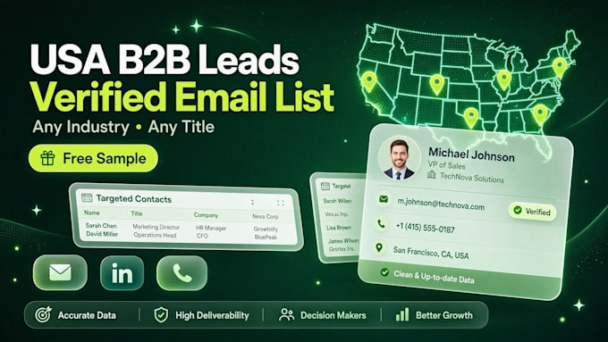build USA targeted email list building and b2b lead generation