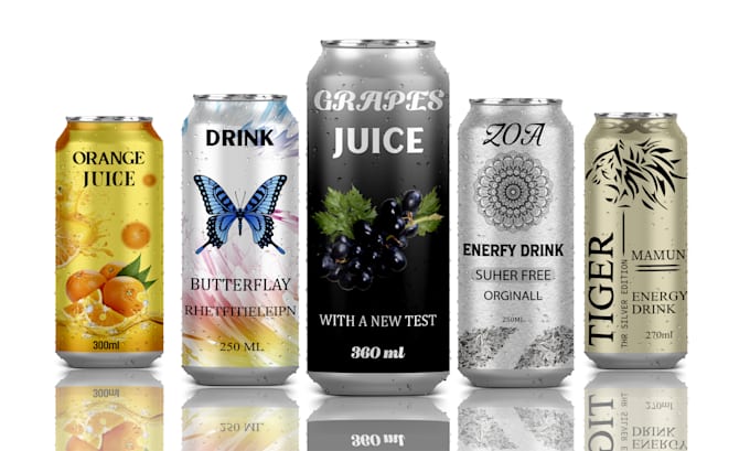 do premium energy drink, soda can, packaging label design