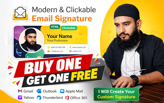 create professional HTML email signature