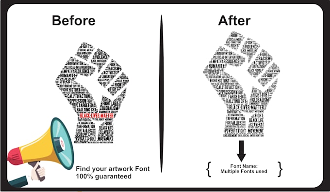 find same fonts and typography