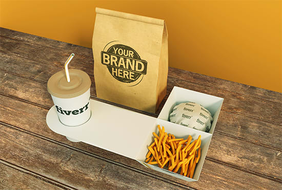 Download Add your brand or logo to this burger packaging mockup by Awang90