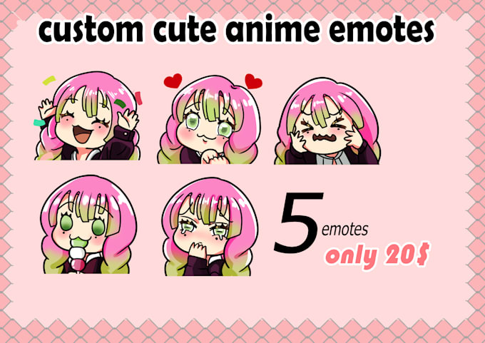 create cute anime emotes for you