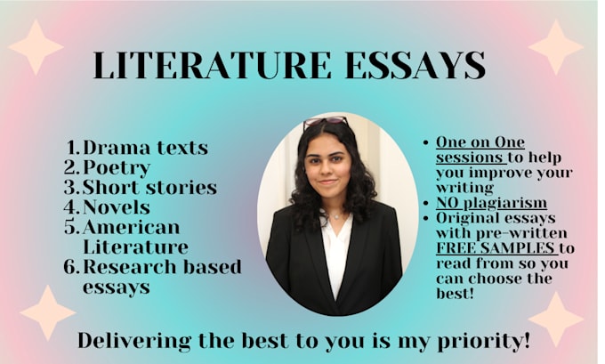 write english literature essays, and analyse poetry, dramas and novels