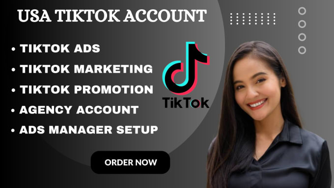 I will create verify USA tiktok account and setup tiktok agency ads