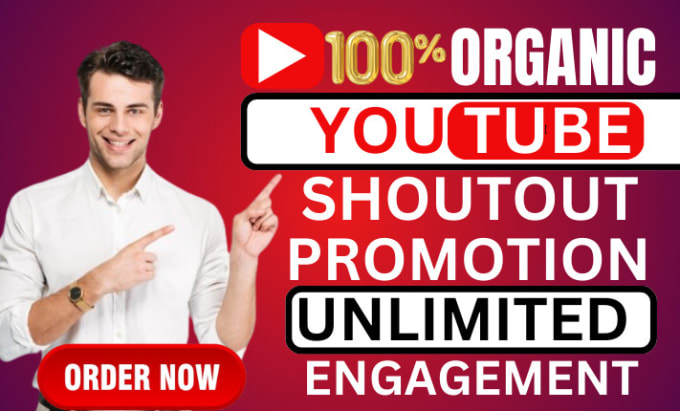 I will do organic YouTube shoutout to grow massive audience, subscribers, views, like