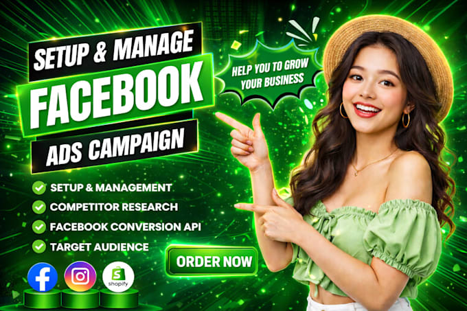 setup and manage facebook ads advertising marketing campaign, fb or meta ads
