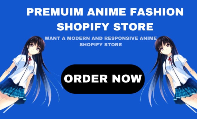 Design anime shopify negozio anime negozio di abbigliamento anime