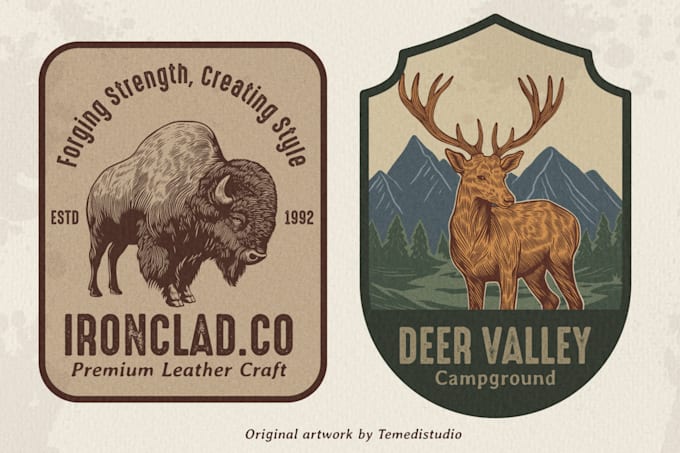 draw vintage hand drawn logo illustration