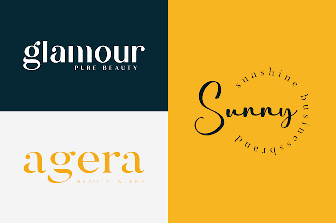 do custom font text typography signature letter logo design