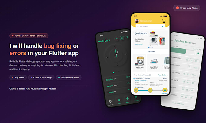 handle bug fixing or errors in your flutter app