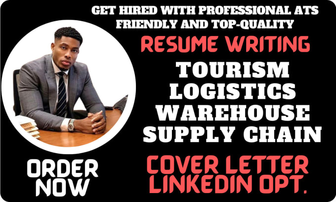 I will write logistics, warehouse, hospitality restaurant, business transport resume
