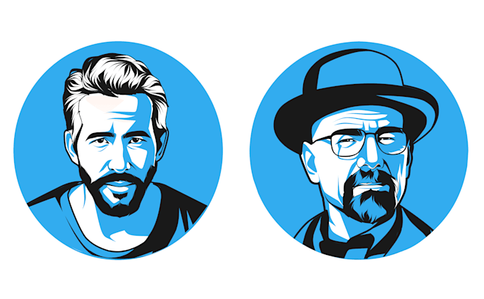 draw minimalist vector potrait for your avatar