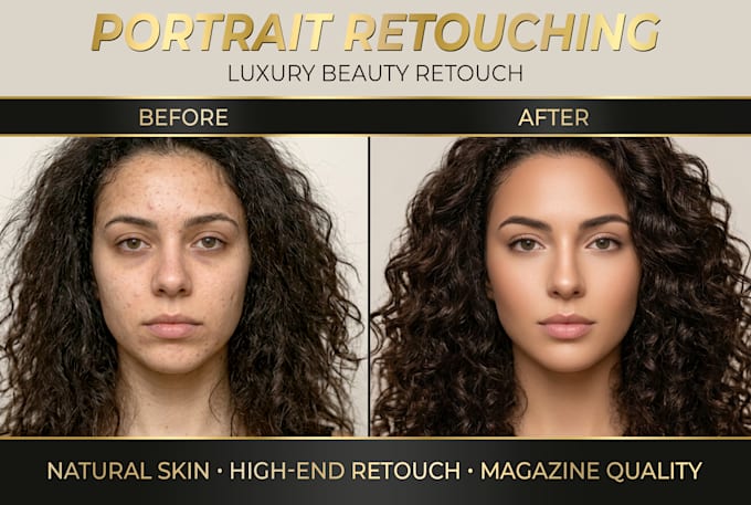 do high end skin retouching and professional photo editing