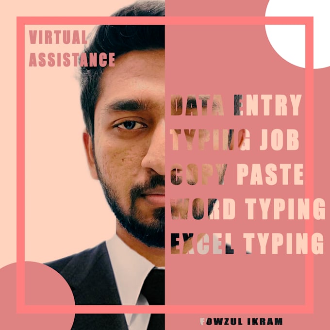 Do copy paste work, excel typing , word typing, translation, re type ...