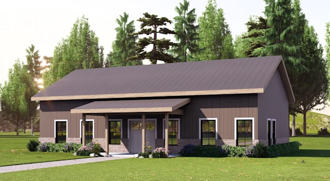 draw barndominium and pole barn floor plans