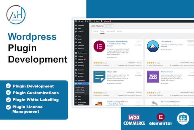 Develop a custom wordpress plugin as well as for woocommerce by Ah ...