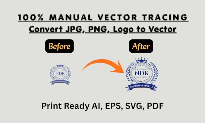 recreate,  edit your logo, png, image to vector