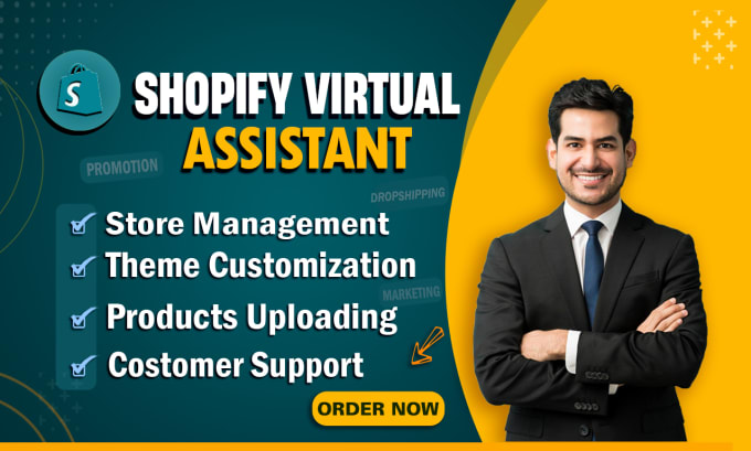 I will be your Shopify virtual assistant and Shopify store manager