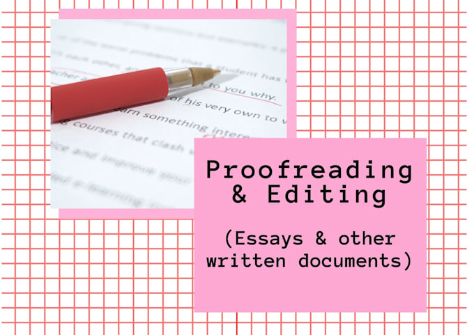proofread edit any written documents or works