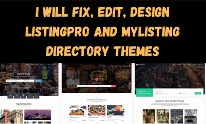 fix, edit, design listingpro and mylisting directory themes