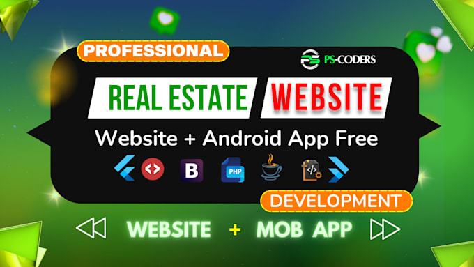 create real estate website, property listing and property selling website app