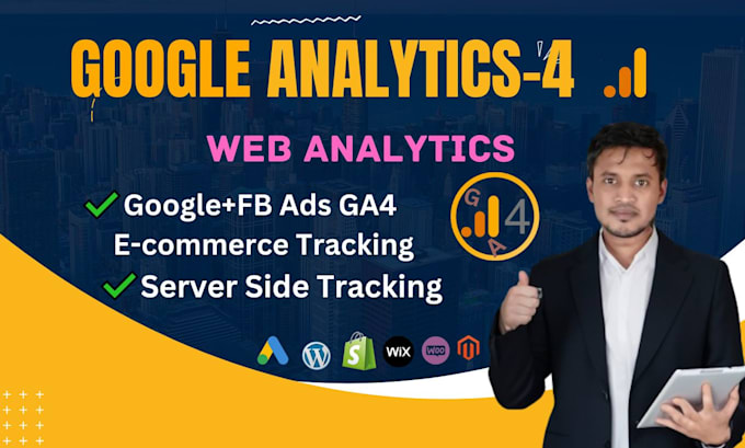setup google analytics 4, ga4 ecommerce conversion, server side tracking by GTM